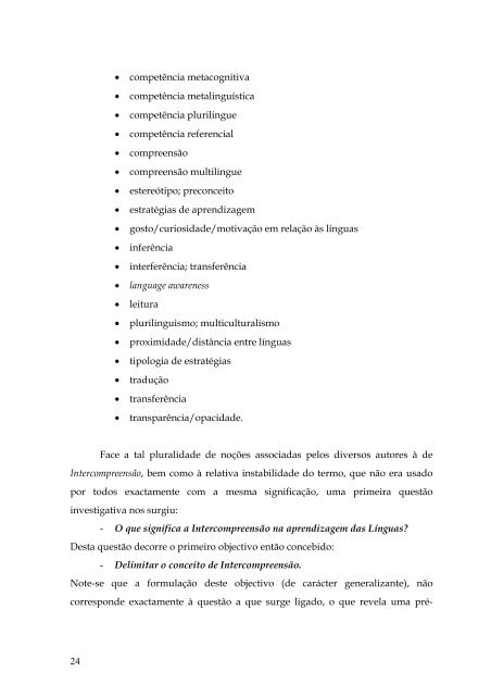 Maria Leonor Simões dos Santos Intercompreensão, aprendizagem ...