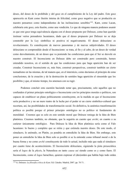 La crítica de Deleuze al psicoanálisis: el proyecto ... - e-spacio UNED