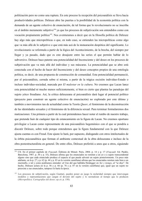 La crítica de Deleuze al psicoanálisis: el proyecto ... - e-spacio UNED