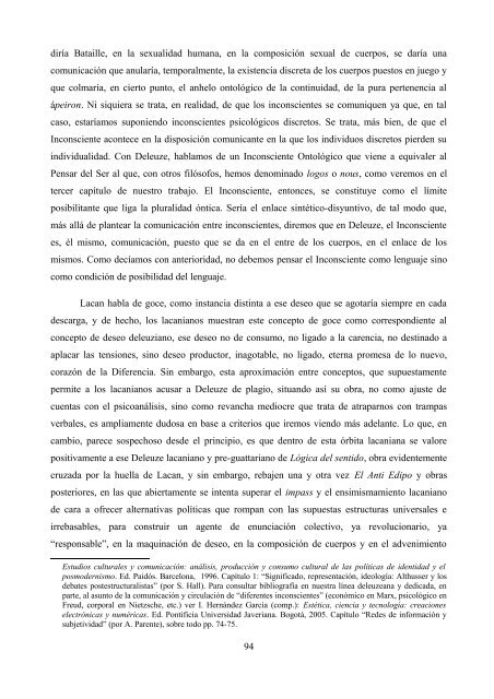 La crítica de Deleuze al psicoanálisis: el proyecto ... - e-spacio UNED