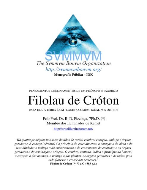 Filolau de Cróton - Ordo Svmmvm Bonvm