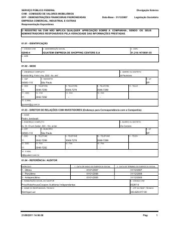 DFP - Demonstrações Financeiras Padronizadas - Iguatemi RI