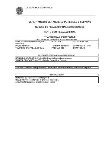 28/05/2008 - Câmara dos Deputados
