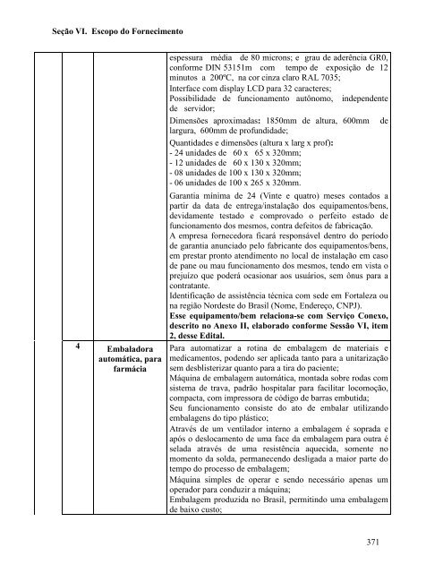 Seção I. Instruções aos Licitantes (IAL) - SEPLAG - Sistema de ...