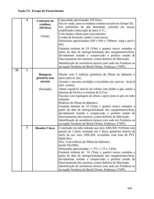 Seção I. Instruções aos Licitantes (IAL) - SEPLAG - Sistema de ...