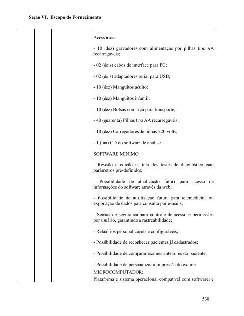 Seção I. Instruções aos Licitantes (IAL) - SEPLAG - Sistema de ...