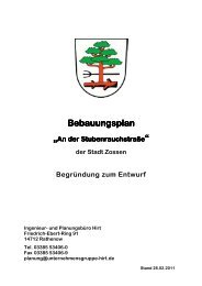 Bebauungsplan Bebauungsplan âAn der ... - Stadt Zossen