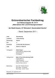 Grünordnerischer Fachbeitrag - Stadt Zossen