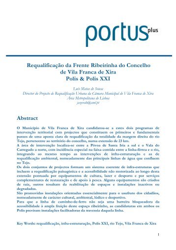 Requalificação da Frente Ribeirinha do Concelho de Vila ... - RETE