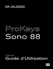 Guide d'Utilisation | ProKeys Sono 88 - M-AUDIO