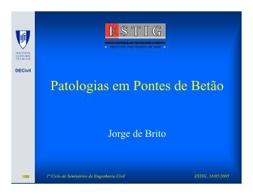 Patologias em Pontes de Betão