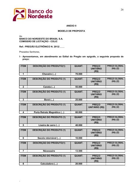 Arquivo 2 - Banco do Nordeste