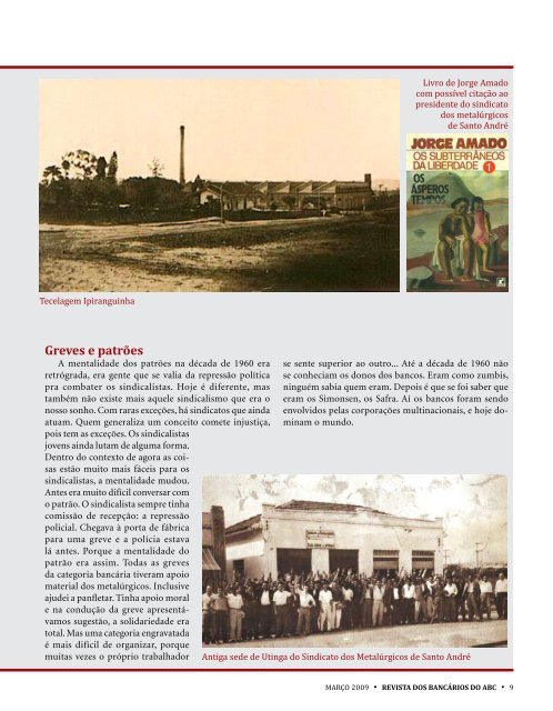 Download da revista - Sindicato dos Bancários do ABC