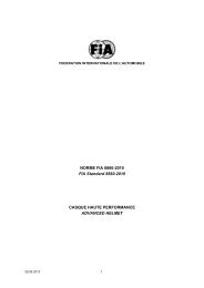 NORME FIA 8860-2010 FIA Standard 8860-2010 CASQUE HAUTE ...
