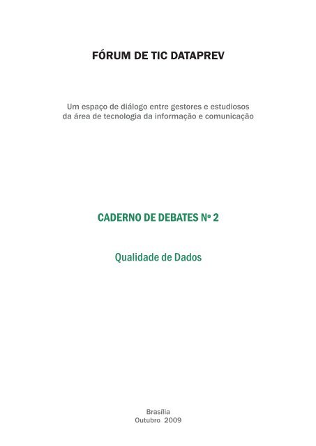 Qualidade de Dados - Dataprev