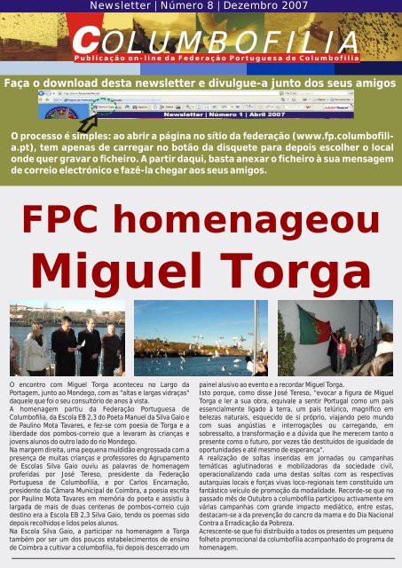 Dezembro 2007 - Federação Portuguesa de Columbofilia