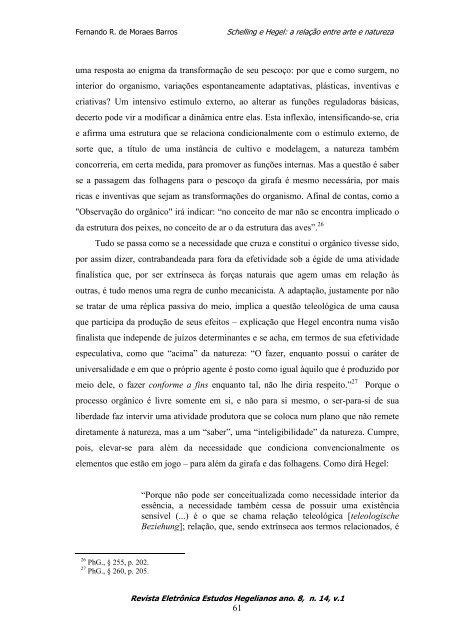 Schelling e Hegel: a relação entre arte e natureza