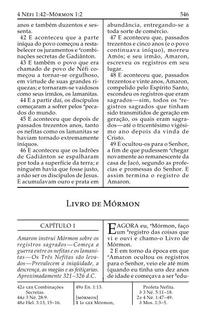 o livro de mórmon - The Church of Jesus Christ of Latter-day Saints