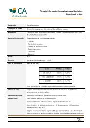 Ficha de Informação Normalizada para Depósitos ... - Crédito Agrícola