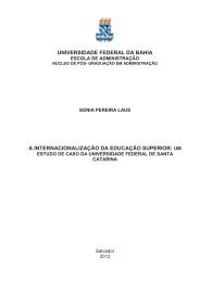 a internacionalização da educação superior - Escola de ...