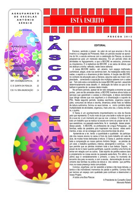 JornaL Páscoa 2012.pdf - Agrupamento de Escolas António Sérgio