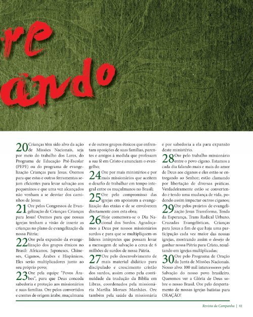 revista Promotores - Missões Nacionais