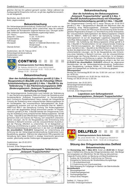 Contwig - Verbandsgemeinde Zweibrücken-Land