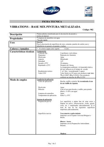 VIBRATIONS – BASE MIX PINTURA METALIZADA - Bruguer