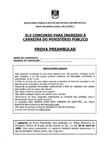 Preambular - Ministério Público - RS