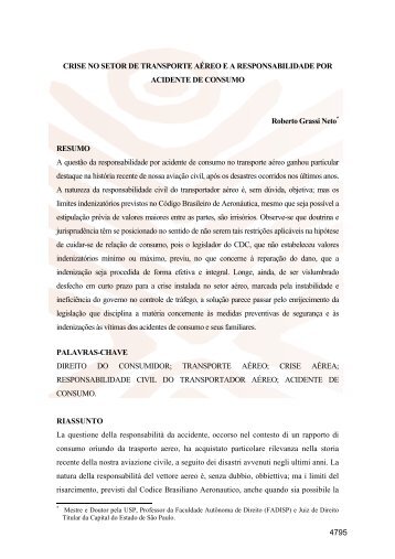 CRISE NO SETOR DE TRANSPORTE AÉREO E A ... - Conpedi