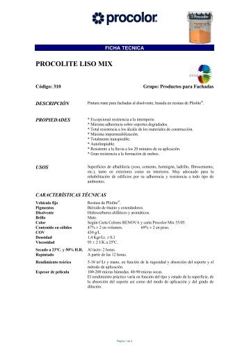 PROCOLITE LISO MIX - Procolor