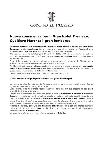 Nuova consulenza per il Gran Hotel Tremezzo - BTC