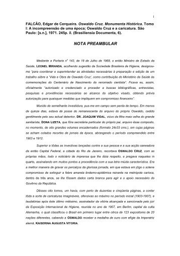 Texto completo - Biblioteca Virtual Oswaldo Cruz