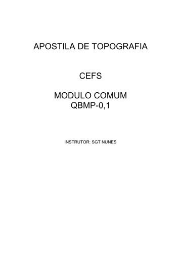 apostila de topografia cefs modulo comum qbmp-0,1 - CFAP