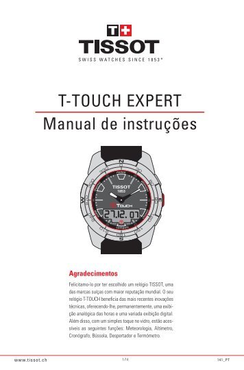 T-TOUCH EXPERT Manual de instruções - Tissot