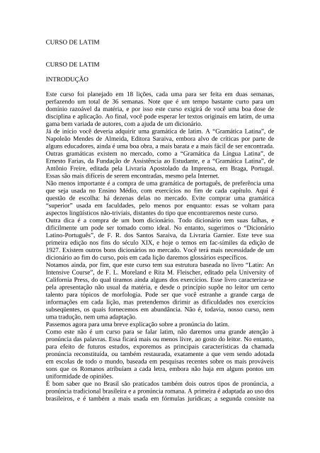 Aprendendo-Latim Secao 1, PDF, Roma Antiga