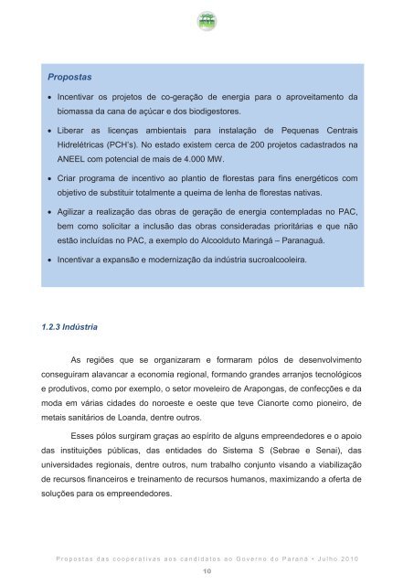 Clique aqui e confira na íntegra o documento - Ocepar