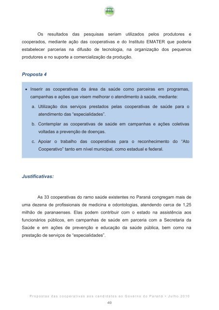 Clique aqui e confira na íntegra o documento - Ocepar