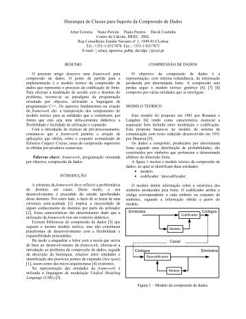 Hierarquia de Classes para Suporte da Compressão de Dados - deetc