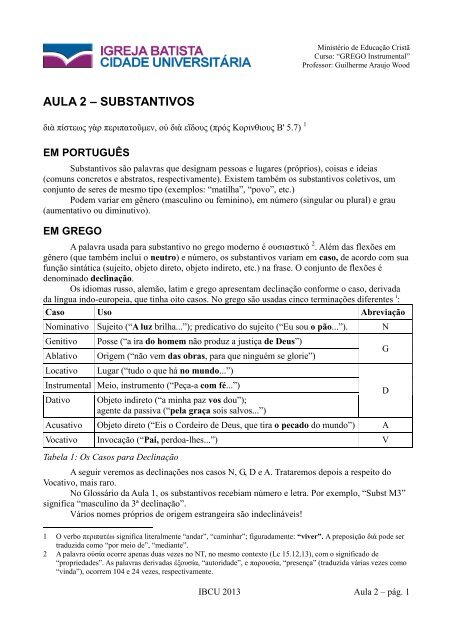 Grego Instrumental-aula 2.pdf - Ibcu.org.br