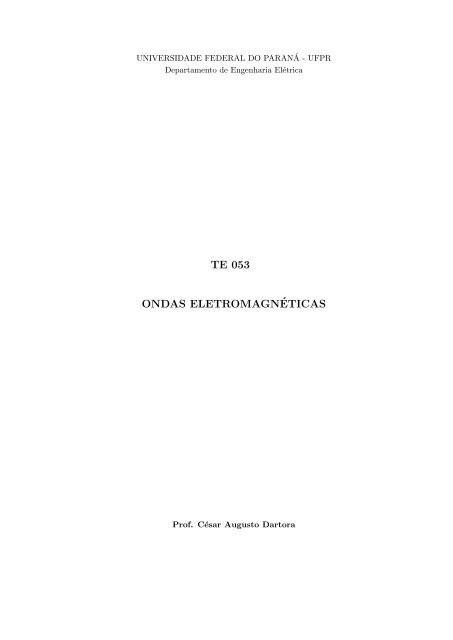 Apostila de Ondas - Engenharia Elétrica da UFPR