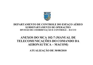 Anexo A - Tarifas de Navegação Aérea