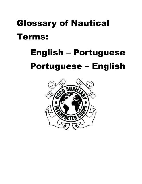 Glossary of Nautical Terms: English – Portuguese Portuguese ...