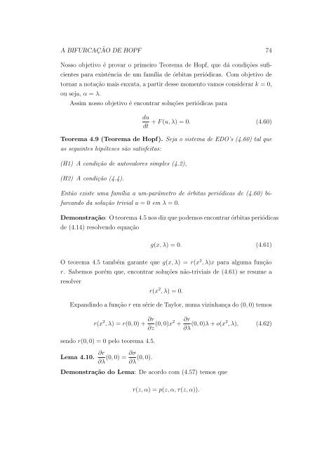 Ricardo Nicasso Benito A Reduç˜ao de Liapunov-Schmidt ... - Unesp