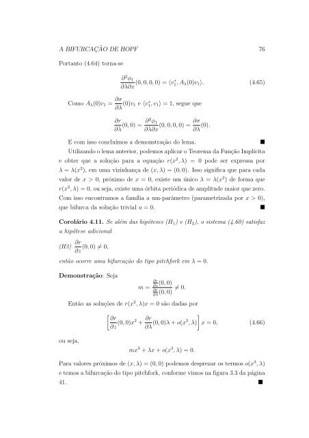 Ricardo Nicasso Benito A Reduç˜ao de Liapunov-Schmidt ... - Unesp