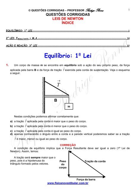 Leis de Newton - Física no Vestibular