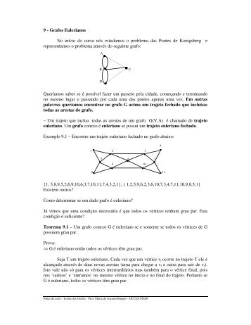 9 - Grafos Eulerianos No início do curso nós ... - DCCE - Unesp