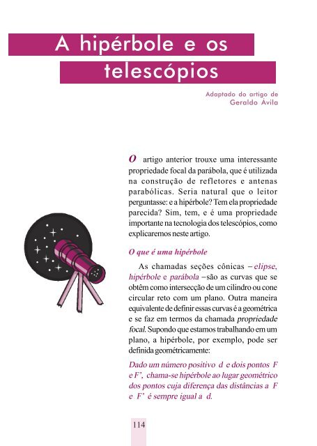 A hipérbole e os telescópios - Ufrgs.br