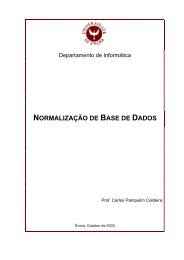 normalização de base de dados - Departamento de Informática ...