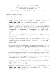 Terceira Lista - Departamento de Matemática